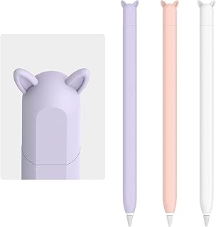 3 jolis cache-oreilles en silicone pour apple pencil 2ème génération compatibles avec ipad pro 11 12,9 pouces (blanc, rose, violet). Diaytar : Des prix mini pour un service maxi
