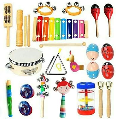 Mike music ensemble d'instruments musicaux et éducatifs de 21 pièces pour les tout-petits