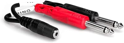 Câble convertisseur stéréo hosa 3,5 mm trsf vers double ts 1/4" ymp-434