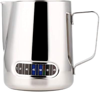 Pichet à lait vapeur de 600 ml avec tasse thermomètre à mousse à
