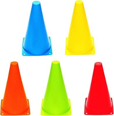 Cônes de football (9 pouces 20 pièces) cône de sport pour entraînement d'agilité