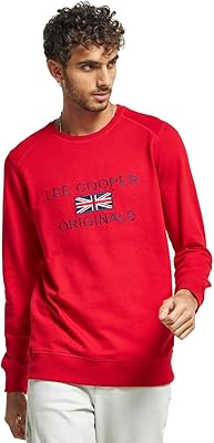 Sweat-shirt imprimé à manches longues et col rond lee cooper pour hommes