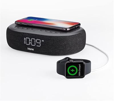 Réveil à chargement sans fil certifié ihome time boost q avec haut-parleur bluetooth