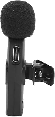Microphone cravate sans fil avec connecteurs 3,5 mm clip d'appairage automatique à suppression