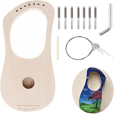 Harpe lyre kit de bricolage à 7 cordes instrument de musique pour adulte-enfant