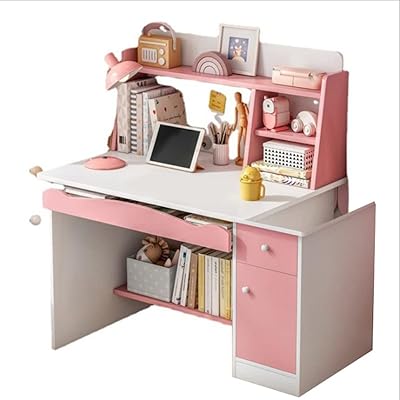 Bureau à domicile avec étagères, bureau d'ordinateur yoyo pour le travail et la chambre