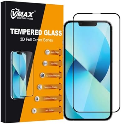 Coque de protection complète v max 3d en verre trempé pour iphone