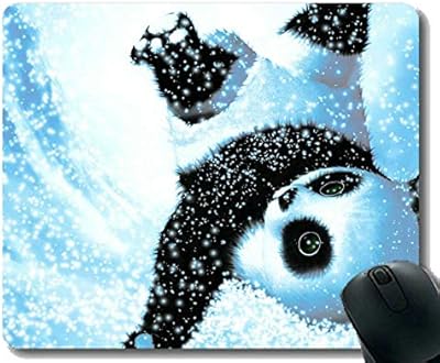 Tapis de souris de jeu cochon pour hommes avec bord cousu, animal panda