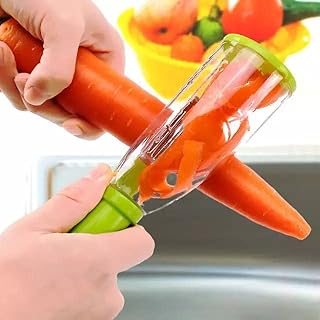 Éplucheur avec poubelle, éplucheur de fruits et légumes multifonctionnel pour ustensiles de cuisine