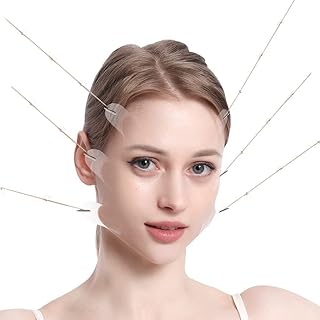 20pcs autocollants de lifting du visage vocatin avec corde fixe, bandes de lifting