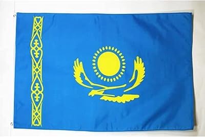 Az flag drapeau du kazakhstan 3 x 5 pi - drapeaux du kazakhstan