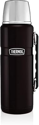 Flacon thermos king en acier inoxydable 190754, noir mat, 1,2 l