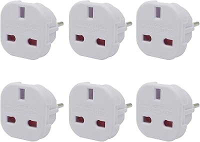 Ensemble d'adaptateurs de voyage européens jsdon 6 pièces adaptateur de prise uk