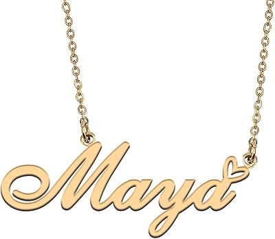 Collier à breloques prénom personnalisé personnalisé pour femmes et filles, or et argent