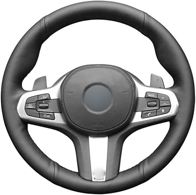 Totvov – housse de volant de voiture artificielle en pu noir, cousue à