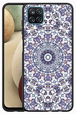 Housse de protection pour samsung galaxy a12/m12 avec motif tapis bleu royal