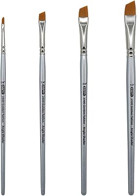 Ensemble de pinceaux pour fard à paupières z-em gold taklon, tailles 1,27", 0,95"