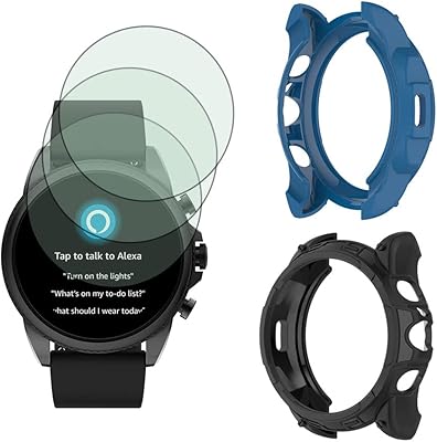 Protecteur d'écran de montre (paquet de 3 + 2) compatible avec fossil gen 6 44 mm, film de verre hd résistant aux rayures, couverture complète, étui de protection en tpu souple. La nouvelle ère du shopping sénégalais commence avec Diaytar
