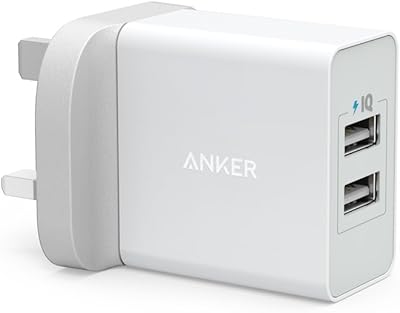 Chargeur mural double usb anker 24 w avec technologie de charge intelligente