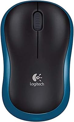 Souris sans fil logitech compatible pc et ordinateur portable - couleur bleue