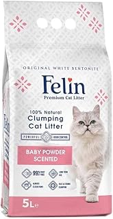 Litière agglomérante pour chat felin 100 % bentonite naturelle, agglomérante à 99,5 %