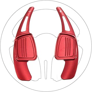 Couvre-extensions de volant castoyve en aluminium 2 pièces rouge pour audi