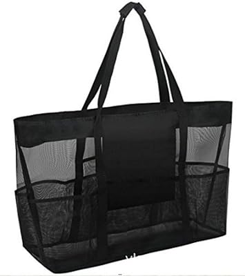 Skido grand sac de plage d'été 8 poches pour serviettes conception en maille