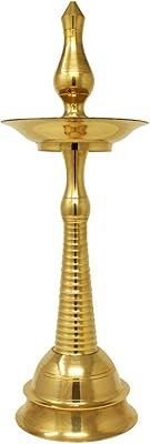 Lampe à huile légère en laiton tazbi kerala nilavilakku/diya-(20)