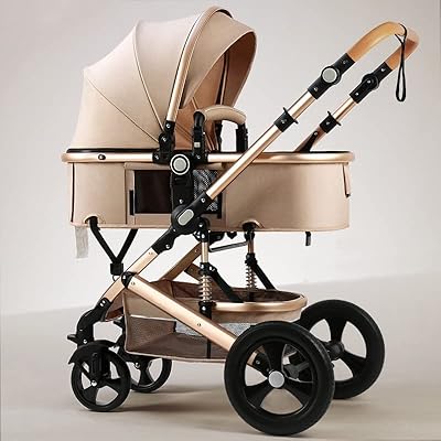 Poussette bébé 3 en 1, poussette à siège réversible, poussette parapluie pour nouveau-né