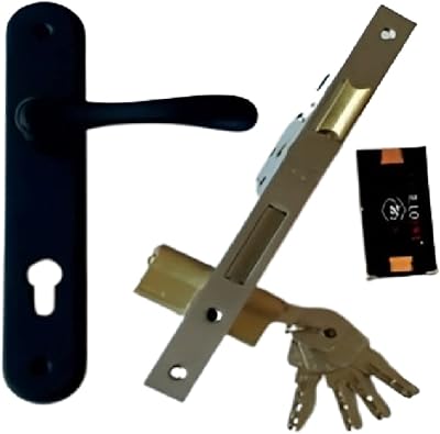 Poignée de porte et serrure en bois abbasly pour portes d'entrée