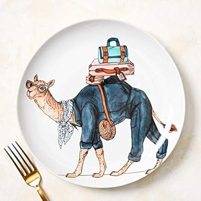 Assiette à salade d'animaux chameau west elm - chacune
