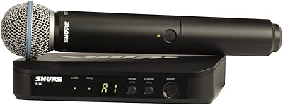 Système de microphone sans fil sure blx24/b58 avec récepteur blx4 et émetteur portatif