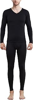 Ensemble de sous-vêtements thermiques d'épaisseur moyenne pour hommes, doublure en polaire, haut