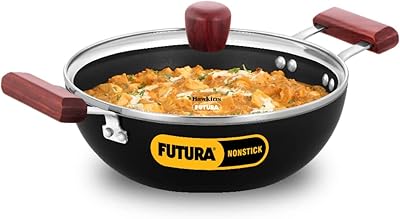 Friteuse kadhi profonde hawkins futura 2,5 l, antiadhésive avec couvercle en verre, friteuse kadhi à fond plat, friteuse, noire (indk25g). Diaytar : Votre allié pouvoir d'achat au quotidien