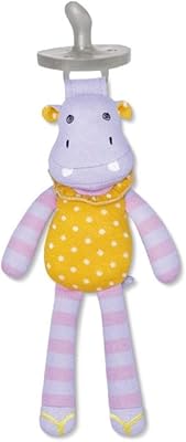 Apple park organic farm buddies - coco hippo pacifier buddy, jouet pour bébé