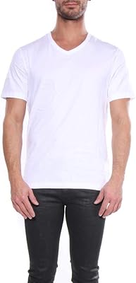 T-shirt coupe classique à manches courtes et col en v hugo boss