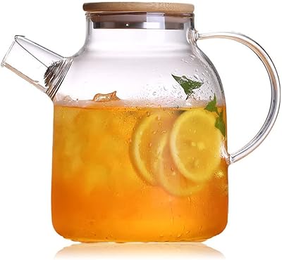 Bouilloire froide en verre borosilicate résistant à la chaleur de grande capacité