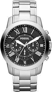 Montre à quartz fossil pour femme, affichage chronographe avec bracelet en acier inoxydable
