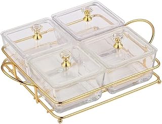 Plateau de service akdc quatre pièces, ensemble de supports à condiments, avec support