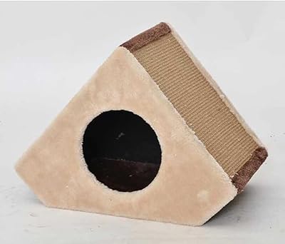 Maison pour chat conique catry avec griffoir 40 x 25 x 30 cm