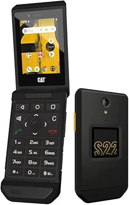 Téléphone portable pliable cat s22 avec système android, 16 go | noir |