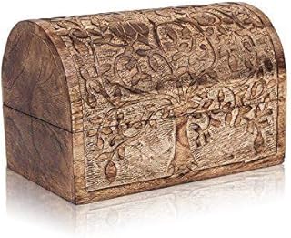 Boîte à bijoux décorative en bois faite à la main pour hommes