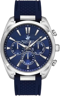 Montre multifonction beverly hills polo club avec cadran bleu foncé pour homme