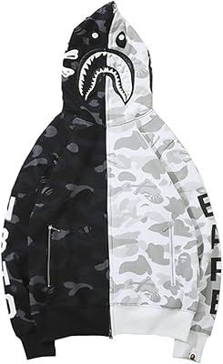 Sweat à capuche motif animal camouflage hip hop pour garçons