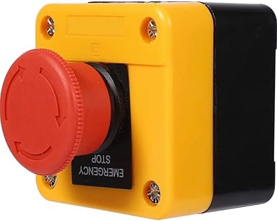 Bouton d'arrêt d'urgence avec boîtier arrière 660 volts 10 ampères