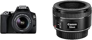 Kit d'objectif canon eos 250d 18-55 mm f/4-5.6 dc 3 + 50 mm