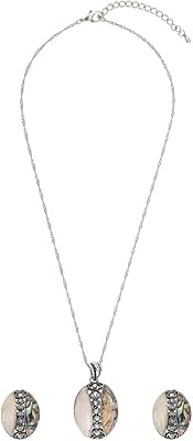 Parure de bijoux en alliage rhodié incrustée de cristaux swarovski et ornée de pierres de nacre et d'émail, composée de 3 pièces, de venus accessories. Des produits variés pour tous les besoins sur Diaytar Sénégal