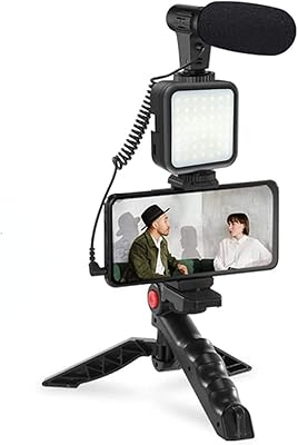 Kit de studio vidéo avec caméra pour smartphone haestity, combinaison vidéo avec microphone