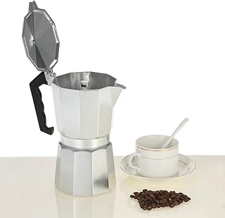 Machine à expresso en aluminium 9 tasses, marmite moka pour cuisinière à gaz