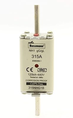 Connecteur fusible eaton caber bassman nh1 315nhg1b, 315a 500v, boîte de 3
